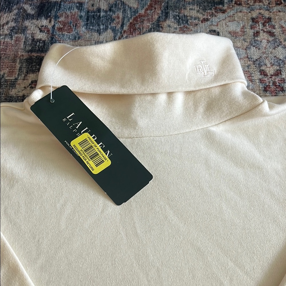 Lauren Ralph Lauren Off-White Turtleneck Top